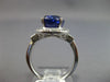 LARGE 6.35CT DIAMOND & AAA TANZANITE 18KT WHITE GOLD 3D FILIGREE ENGAGEMENT RING