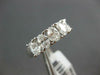 WIDE 1.71CT DIAMOND 18K WHITE GOLD OVAL & ROUND 5 STONE WEDDING ANNIVERSARY RING