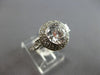 LARGE 3.35CT CUBIC ZIRCONIA 14KT WHITE GOLD 3D ROUND & BAGUETTE ENGAGEMENT RING