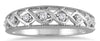 ESTATE .13CT DIAMOND 14KT WHITE GOLD 3D ROUND INFINITY WEDDING ANNIVERSARY RING