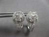 LARGE 1.7CT DIAMOND 14KT WHITE GOLD ROUND & BAGUETTE LEVERBACK EARRINGS #28065