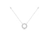 .5CT DIAMOND 14K WHITE GOLD ROUND & BAGUETTE CIRCLE OF LIFE BY THE YARD NECKLACE