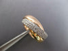 ESTATE LARGE 1.32CT DIAMOND 14KT TRI COLOR GOLD 3D ETERNITY TRINITY FUN RING