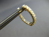 .82CT DIAMOND 14K YELLOW GOLD 3D CLASSIC INSIDE OUT OVAL HUGGIE HANGING EARRINGS