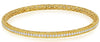 3.31CT DIAMOND 18KT YELLOW GOLD CHANNEL FILIGREE ETERNITY CUFF BANGLE BRACELET