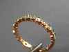 .26CT DIAMOND 18K ROSE GOLD 3D ROUND 2MM FILIGREE SEMI ETERNITY ANNIVERSARY RING