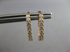 ESTATE .78CT DIAMOND 18KT ROSE GOLD 3D CLASSIC OVAL HUGGIE FUN HANGING EARRINGS