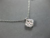 ESTATE 1.11CT DIAMOND 18K WHITE GOLD FLOWER BY THE YARD INVISIBLE LOVE NECKLACE
