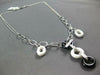 .11CT DIAMOND & AAA ONYX & WHITE AGATE 18KT WHITE GOLD LOVE KNOT LARIAT NECKLACE
