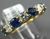 LARGE 1.64CT DIAMOND & AAA SAPPHIRE 14KT YELLOW GOLD 3D LUCIDA ANNIVERSARY RING