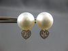 .47CT DIAMOND & AAA PINK SOUTH SEA PEARL 18K ROSE GOLD HEART SHAPE LOVE EARRINGS