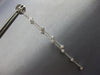 .86CT DIAMOND 18K WHITE GOLD ROUND BEZEL BY THE YARD INSIDE OUT HANGING EARRINGS