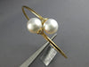 ESTATE .20CT DIAMOND & AAA SOUTH SEA PEARL 18KT YELLOW GOLD LOVE BANGLE BRACELET