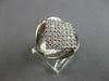 ESTATE EXTRA LARGE 1.32CT DIAMOND 18KT WHITE GOLD 3D GEOMETRICAL FUN RING