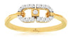 ESTATE .18CT DIAMOND 14KT YELLOW GOLD 3D CLASSIC ETOILE LOVE KNOT FUN RING
