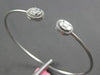 .43CT DIAMOND 18K WHITE GOLD ROUND & BAGUETTE INVISIBLE FLEXIBLE BANGLE BRACELET