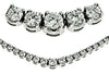 LARGE 5.07CT DIAMOND 14KT WHITE GOLD 3D 4 PRONG GRADUATING LOVE TENNIS NECKLACE