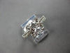 ESTATE .59CT DIAMOND 14KT WHITE GOLD ROUND 2 STONE INFINITY FILIGREE LOVE RING