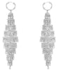 EXTRA LARGE 12.12CT DIAMOND 18KT WHITE GOLD ROUND & BAGUETTE CHANDELIER EARRINGS