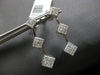 LARGE 1.0CT DIAMOND 18KT WHITE GOLD PRINCESS INVISIBLE GEOMETRICAL FUN EARRINGS