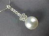 .62CT DIAMOND & AAA SOUTH SEA PEARL 14KT WHITE GOLD 3D FLOWER FLOATING PENDANT