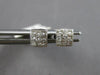 ESTATE .25CT DIAMOND 14KT WHITE GOLD 3D PRINCESS INVISIBLE SQUARE STUD EARRINGS