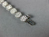 WIDE 2.07CT DIAMOND 14KT WHITE GOLD CLUSTER BEZEL PRONG CLASSIC TENNIS BRACELET