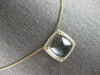8.33CT DIAMOND & AAA GREEN AMETHYST 14KT YELLOW GOLD SQUARE HALO PYRAMID PENDANT