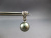 .33CT DIAMOND & AAA TAHITIAN PEARL 14K WHITE GOLD DOUBLE FLOWER HANGING EARRINGS