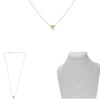 .12CT DIAMOND 14KT ROSE GOLD ROUND PAVE TRIANGULAR ADJUSTABLE FUN LOVE NECKLACE
