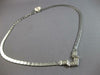 ESTATE .32CT DIAMOND 14KT WHITE GOLD 3D CLASSIC V SHAPE LOVE NECKLACE