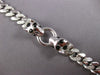 .82CT DIAMOND AAA SAPPHIRE & BLACK ENAMEL 14KT WHITE GOLD PANTHER CUBAN BRACELET