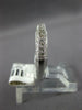 ESTATE .55CT DIAMOND 18KT WHITE GOLD CLASSIC 3 ROW PAVE WEDDING ANNIVERSARY RING