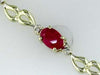 2.65CT DIAMOND & AAA RUBY 14K YELLOW GOLD OVAL ROUND BY THE YARD TENNIS BRACELET