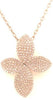 LARGE 1.44CT DIAMOND 18KT WHITE GOLD 3D FLOWER INFINITY LOVE FLOATING PENDANT
