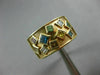 WIDE 1.50CT DIAMOND & MULTI COLOR GEM 14K YELLOW GOLD 3D ETOILE SQUARE RING 2276