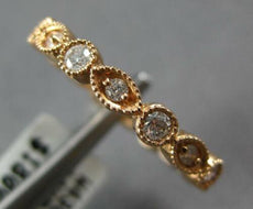 .58CT DIAMOND 14KT ROSE GOLD ROUND & MARQUISE FILIGREE ETERNITY ANNIVERSARY RING
