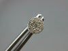 ESTATE .51CT DIAMOND 14KT WHITE GOLD 3D CLASSIC ROUND CLUSTER STUD EARRINGS