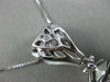 MASSIVE 1.30CT DIAMOND 14KT WHITE GOLD 3D FILIGREE CROSS PENDANT & CHAIN #27657