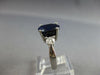 LARGE 6.57CT DIAMOND & AAA SAPPHIRE 14KT WHITE GOLD OVAL ENGAGEMENT RING 27584