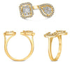 .60CT DIAMOND 14KT YELLOW GOLD ROUND & BAGUETTE SQUARE & PEAR SHAPE TENSION RING