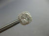 1.29CT DIAMOND 14KT WHITE GOLD CLASSIC ROUND INVISIBLE SQUARE HALO STUD EARRINGS