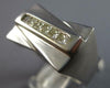WIDE .74CT DIAMOND 14KT WHITE GOLD 3D PRINCESS CHANNEL CRISS CROSS MENS FUN RING