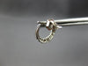 ESTATE .25CT DIAMOND 14K WHITE GOLD 3D CLASSIC JOURNEY OPEN CIRCLE STUD EARRINGS