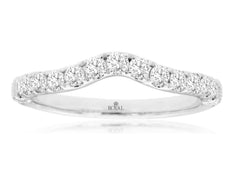 ESATE .50CT DIAMOND 14KT WHITE GOLD ROUND SEMI ETERNITY WEDDING ANNIVERSARY RING
