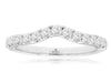 ESATE .50CT DIAMOND 14KT WHITE GOLD ROUND SEMI ETERNITY WEDDING ANNIVERSARY RING