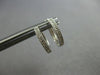 ESTATE .15CT DIAMOND 14K WHITE GOLD FILIGREE OVAL HOOP HUGGIE HANGING EARRINGS