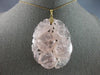 ANTIQUE EXTRA LARGE AAA PINK QUARTZ 14K YELLOW GOLD 3D HANDCARVED PENDANT #27748