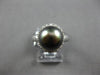 .37CT DIAMOND & AAA TAHITIAN PEARL 14KT WHITE GOLD 3D SOLITAIRE HALO LOVE RING