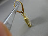 ESTATE LARGE 2.15CT DIAMOND & TOPAZ 18K YELLOW GOLD RECTANGULAR HANGING EARRINGS